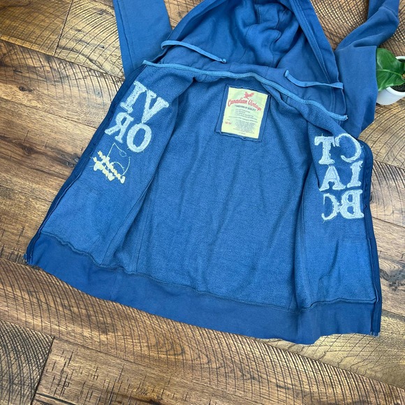 CANADIAN VINTAGE blue zip up Jacket - Picture 5 of 6